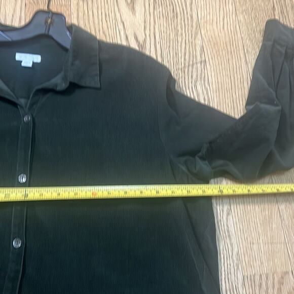 J.JILL‎ CORDUROY LONG SLEEVE GREEN NWOT SHIRT SIZE XL - Picture 5 of 5
